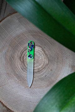 Malý pilník - zelený zdobený